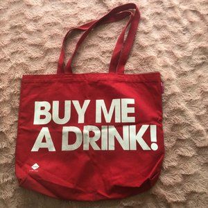 "Buy me a Drink" Red Tote